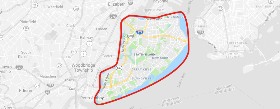 Staten Island area map